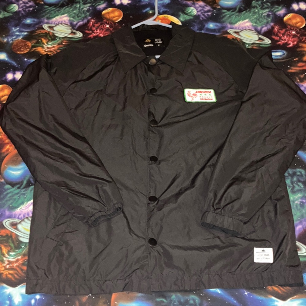 Emericas windbreaker (rooster & sriracha patch ) 😎